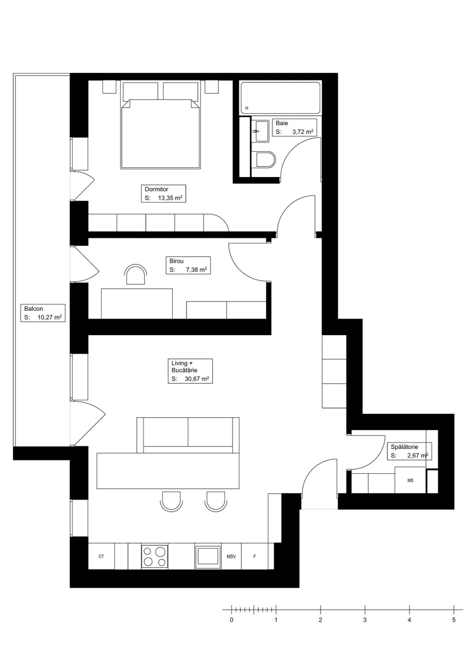 Home — apartament cu home-office, Trio Bridge — 10