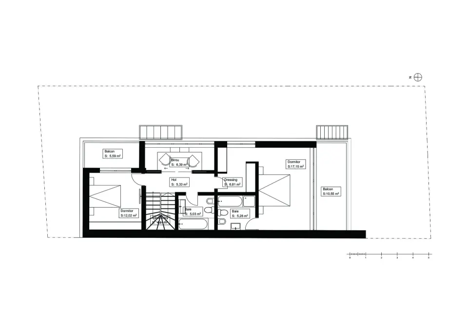 Casa EJ — proiect casă D+P+1, 214 mp, birou acasă — 9
