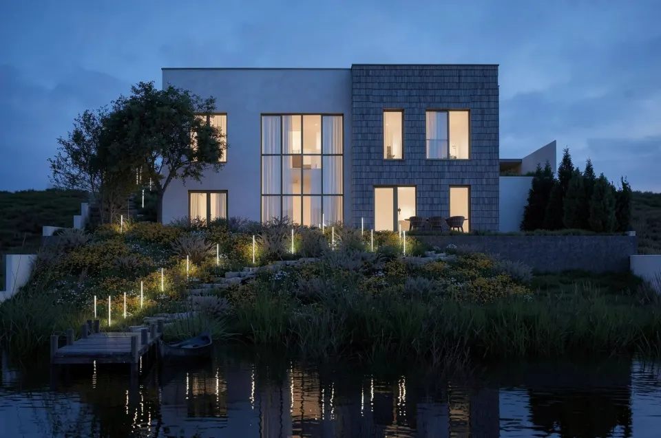 Casa MV — proiect casă D+P, 342 mp, teren în pantă — 7