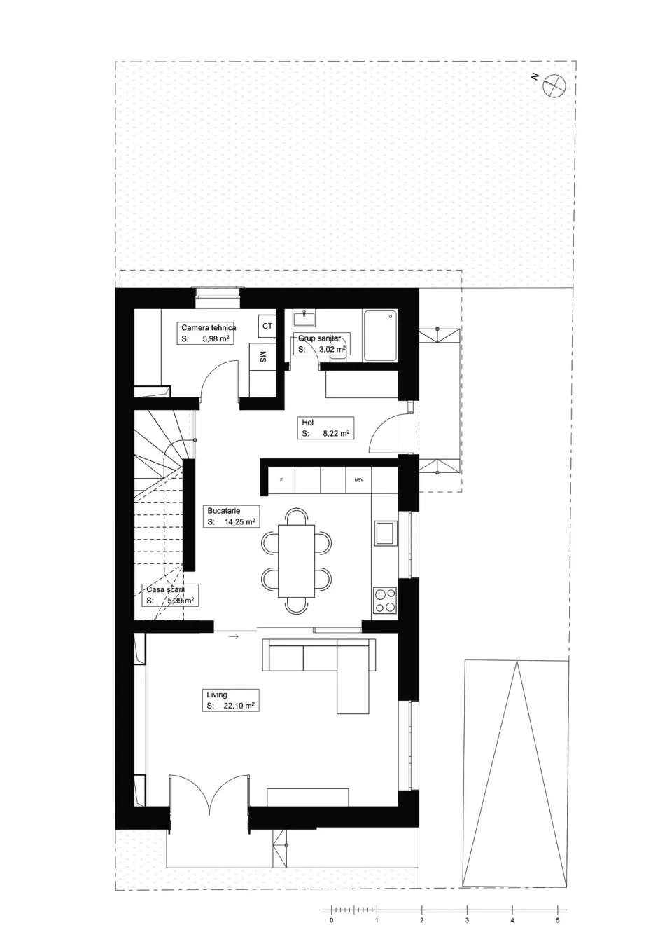 Casa IB — proiect casă P+1E+M, 205 mp, București — 5