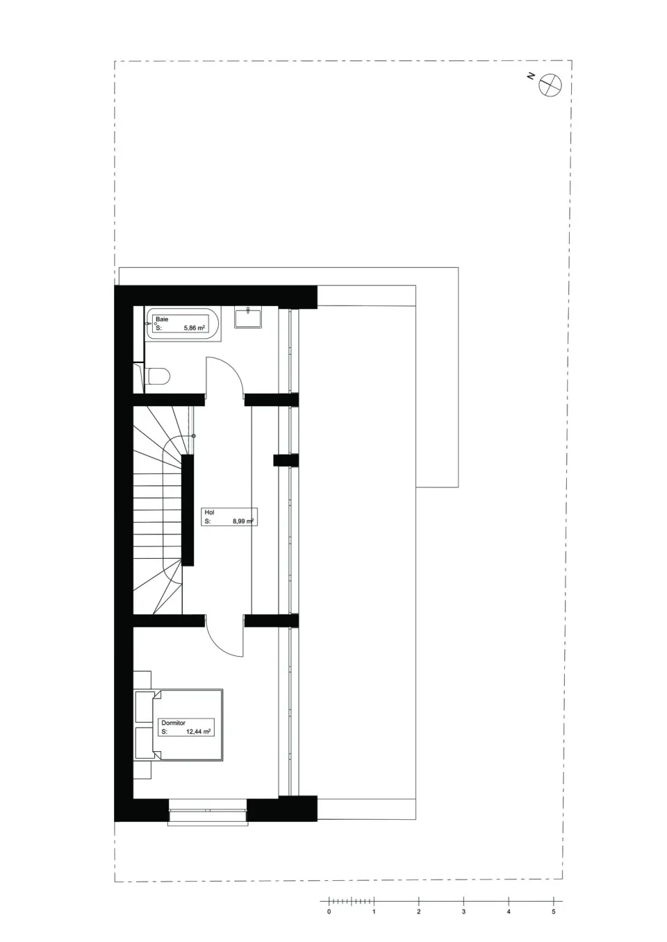 Casa IB — proiect casă P+1E+M, 205 mp, București — 7